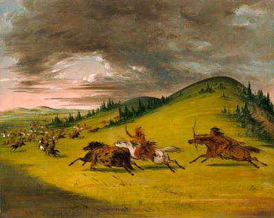 Bataille entre les Sioux et les Sac et Renards - George Catlin