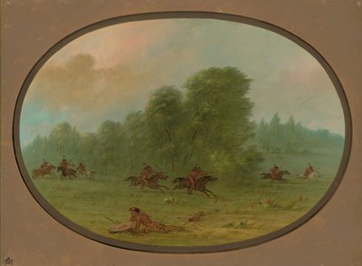 Bataille entre les Apaches Jiccarilla et les Camanchees, 1861-1869 - George Catlin