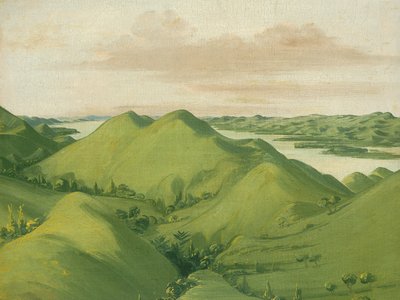 De magnifiques falaises herbeuses, à 110 miles au-dessus de St. Louis - George Catlin