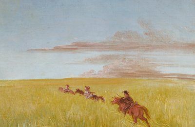 Bogard, Batiste et moi, voyageant à travers une plaine du Missouri, 1837-1839 - George Catlin