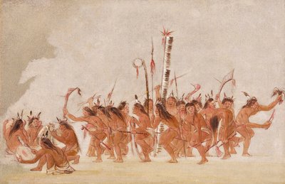 Danse des braves, Ojibwa - George Catlin