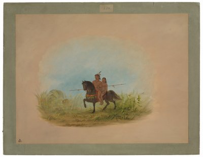 Mariée et marié à cheval - Connibo - George Catlin