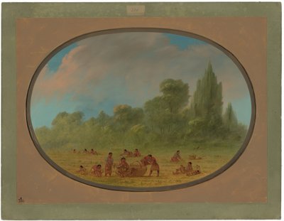 Indiens Caddoe Récoltant des Fraises Sauvages - George Catlin