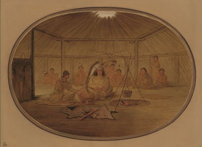 Catlin festoyé par le chef Mandan, 1861-1869 - George Catlin