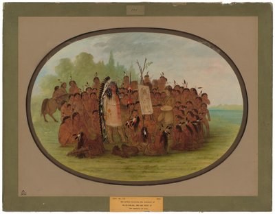 Catlin peignant le portrait de Mah-to-toh-pa - Mandan - George Catlin
