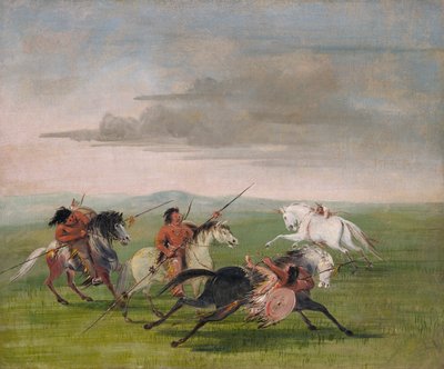 Exploits équestres comanches, 1834-1835 - George Catlin