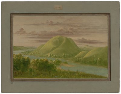 Falaises herbeuses curieuses, rivière Saint-Pierre - George Catlin