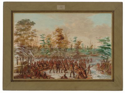 De Tonty demandant la paix dans le village iroquois. 2 janvier 1680 - George Catlin