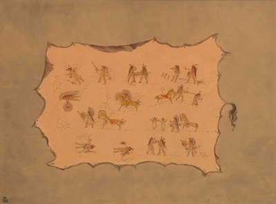 Fac-similé de la robe de Mah-to-toh-pa - Mandan, 1861-1869 - George Catlin