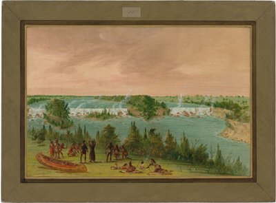 Le père Hennepin et ses compagnons aux chutes de Saint-Antoine. 1er mai 1680 - George Catlin