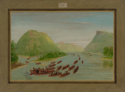 Le Père Hennepin et deux compagnons faits prisonniers par les Sioux, avril 1680, 1847-48 - George Catlin