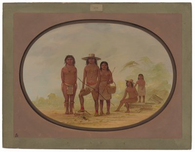 Cinq Indiens mayas - George Catlin