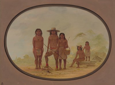 Cinq Indiens Maya, 1855-1869 - George Catlin