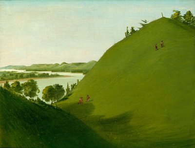 Tombe de Floyd, où Lewis et Clark ont enterré le sergent Floyd en 1804, 1832 - George Catlin