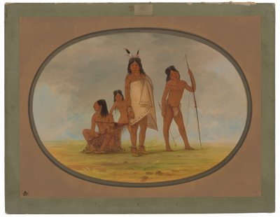 Quatre Indiens Flathead - George Catlin