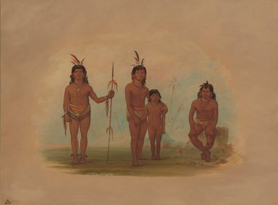 Quatre Indiens Goo-a-give, 1854-1869 - George Catlin