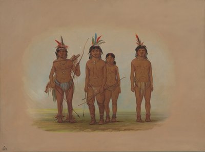 Quatre Indiens Macouchi, 1854-1869 - George Catlin