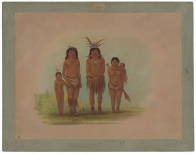 Quatre Indiens Sepibo - George Catlin