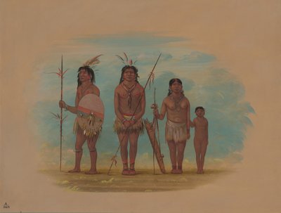 Quatre Indiens Xingu - George Catlin