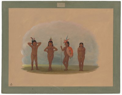 Quatre enfants Zurumati - George Catlin