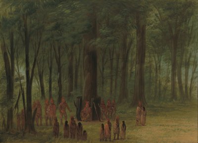 Funérailles de Black Hawk - Saukie - George Catlin