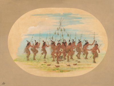 Danse du maïs vert - Minatarrees - George Catlin