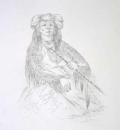 Ha-wan-je-tah (La Corne Unique) 1852 - George Catlin