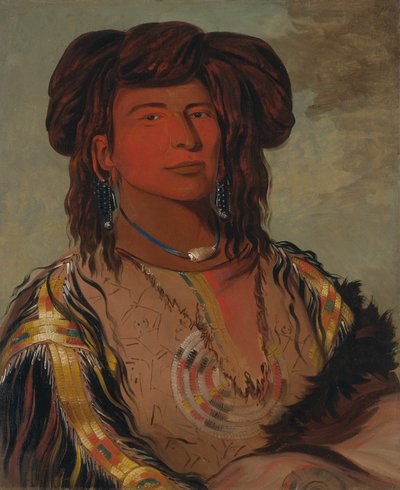 Ha-wón-je-tah, One Horn, chef de la tribu Miniconjou - George Catlin