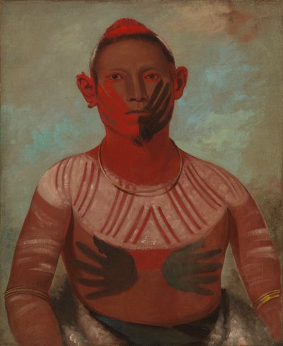 I-o-wáy, Un des principaux guerriers de Black Hawk, 1832 - George Catlin