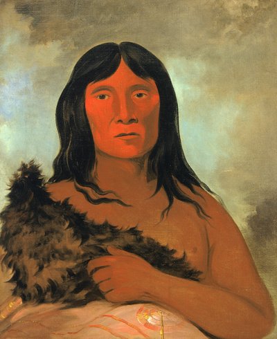 Kay-ée-qua-da-kúm-ee-gísh-kum, Celui qui essaie le sol avec son pied - George Catlin