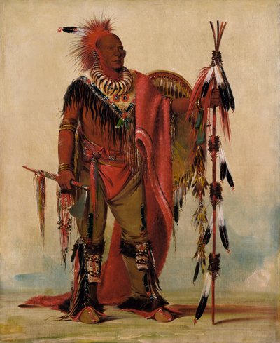 Kee-o-kúk, le renard vigilant, chef de la tribu - George Catlin