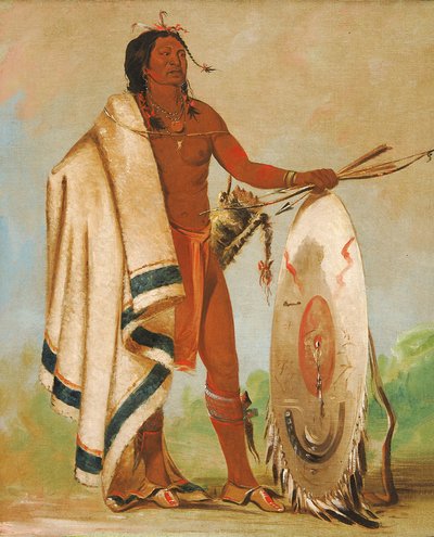 Kotz-a-tó-ah, Bouclier fumé, un guerrier distingué, 1834 - George Catlin