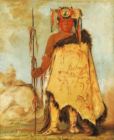 La-wée-re-coo-re-shaw-wee, chef de guerre, un Pawnee républicain - George Catlin