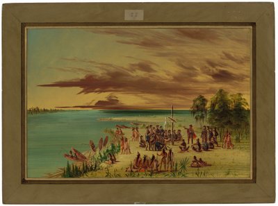 La Salle revendiquant la Louisiane pour la France. 9 avril 1682 - George Catlin
