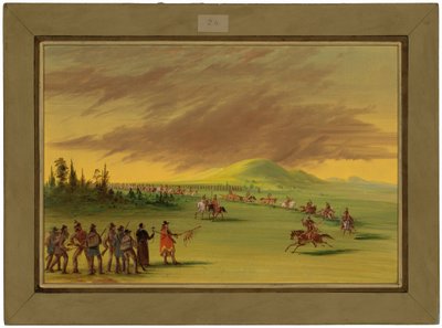 La Salle rencontre un groupe de guerre des Indiens Cenis sur une prairie texane. 25 avril 1686 - George Catlin