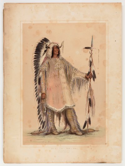 Mah-to-toh-pa, le chef des Mandans - George Catlin