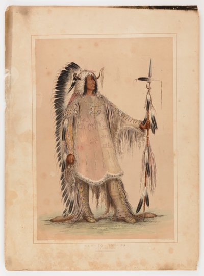Mah-to-toh-pa, le chef des Mandans - George Catlin