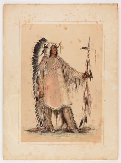 Mah-to-toh-pa, le chef des Mandans - George Catlin