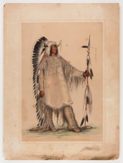 Mah-to-toh-pa, le chef des Mandans - George Catlin