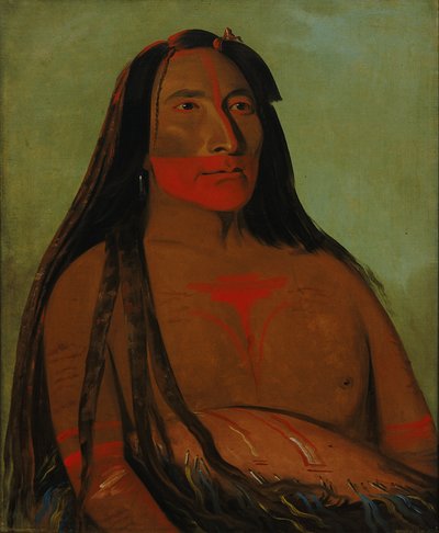 Máh-to-tóh-pa, quatre ours, deuxième chef en deuil - George Catlin