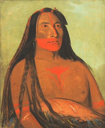 Máh-to-tóh-pa, quatre ours, deuxième chef en deuil - George Catlin