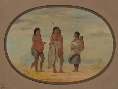 Chef Indien Nayas, Sa Femme, et un Guerrier, 1855-1869 - George Catlin