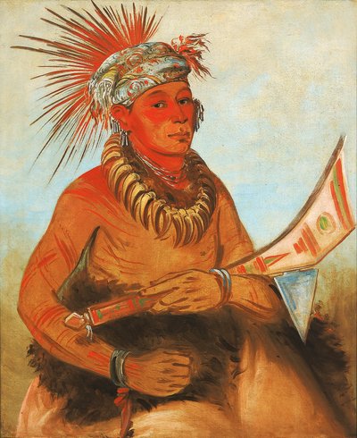Pah-ta-cóo-chee, Cèdre de tir, un brave - George Catlin