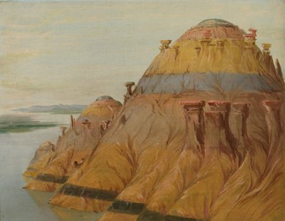 Le pittoresque Clay Bluff, à 1700 miles au-dessus de St. Louis - George Catlin
