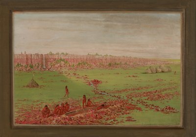 Carrière de pierre à fusil sur le Coteau des Prairies - George Catlin