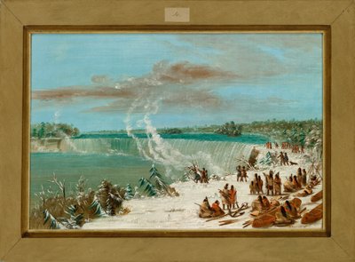Portage autour des chutes du Niagara à Table Rock - George Catlin