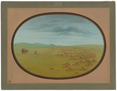 Village de chiens de prairie - George Catlin
