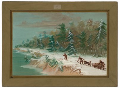 Retour à Fort Frontenac en traîneau. Février 1679 - George Catlin