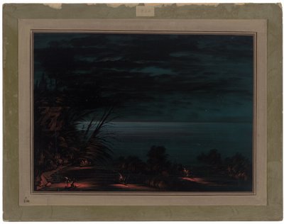 Pêche au saumon - Ottowas - George Catlin