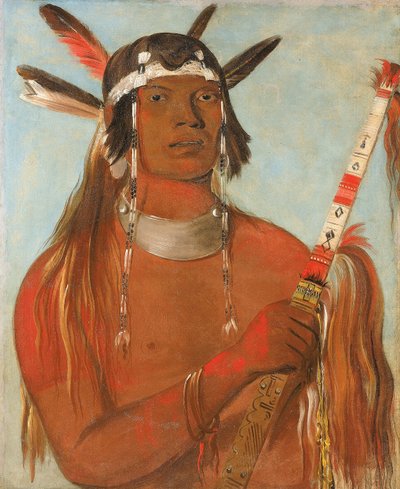 Seehk-hée-da, plume couleur souris, un brave reconnu - George Catlin